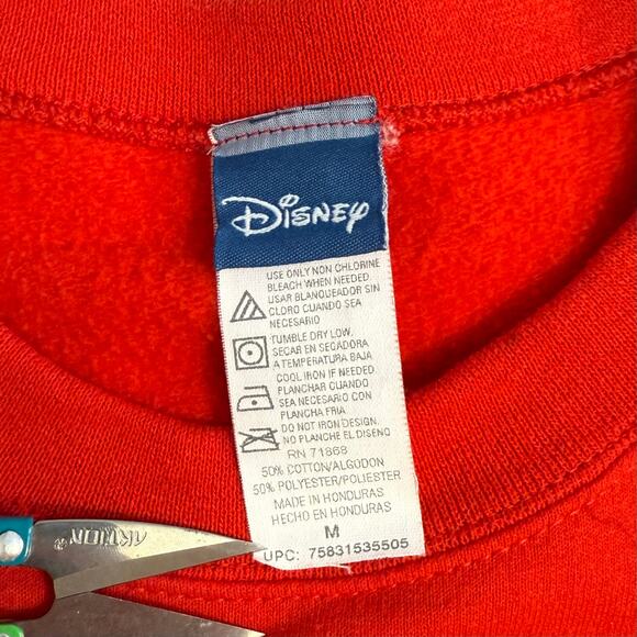 Disney VTG Mickey Mouse Christmas Sweatshirt Tis the Season Red Unisex Small - Picture 4 of 9
